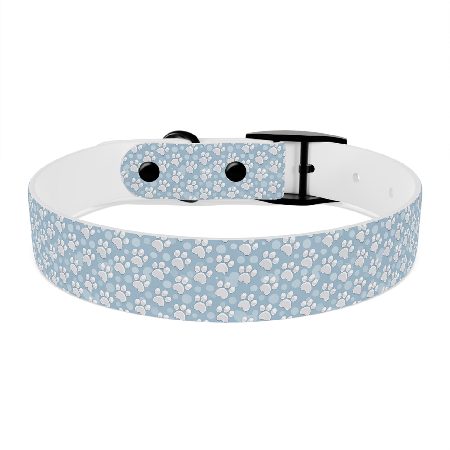 Blue Paw Print Dog Collar