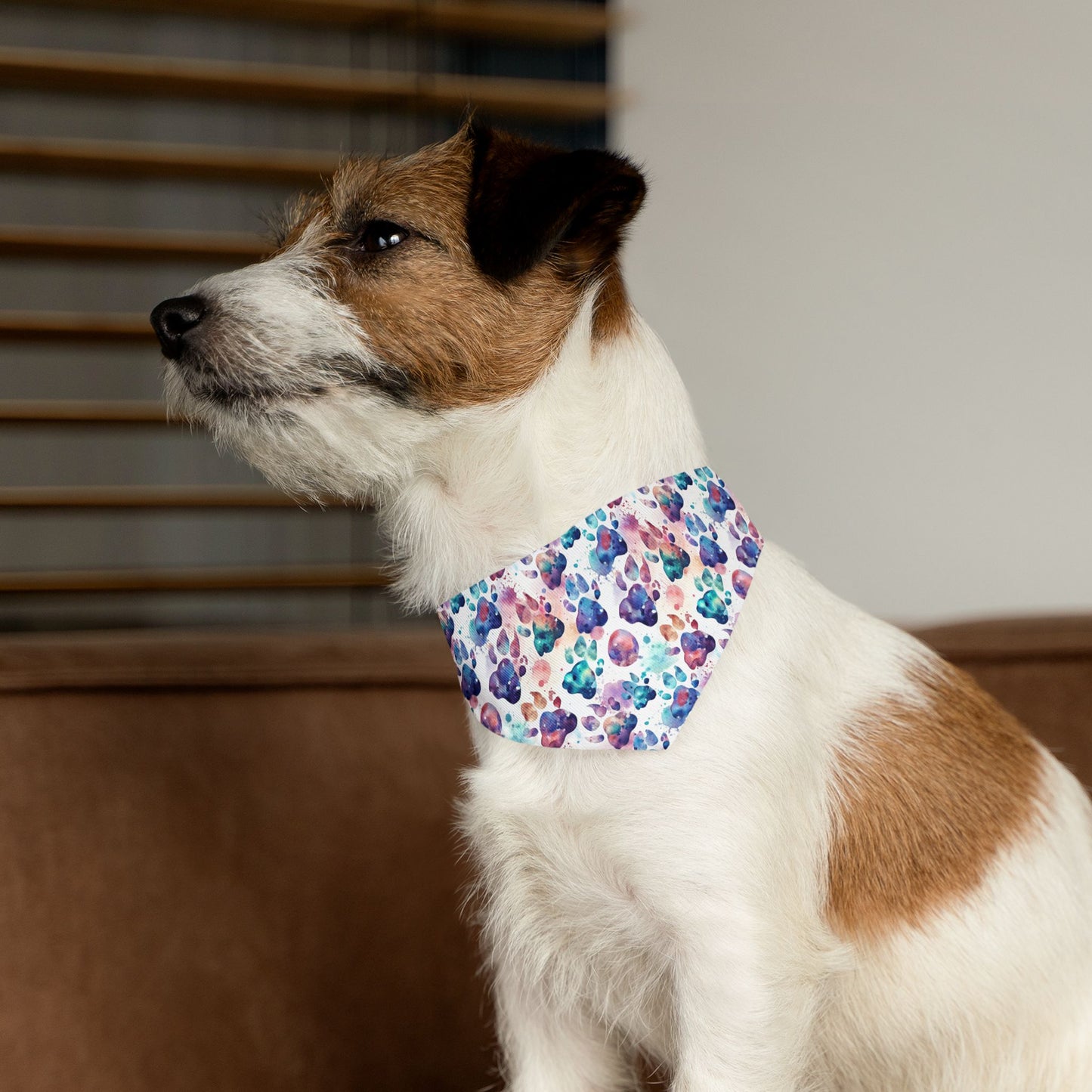 Floral Watercolor Pet Bandana Collar