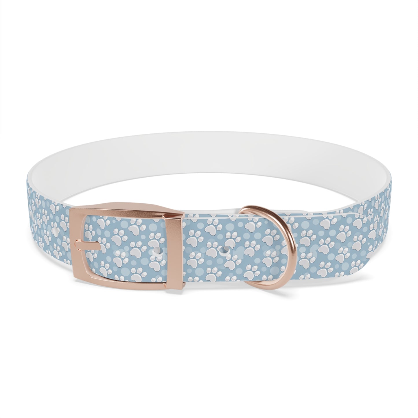 Blue Paw Print Dog Collar