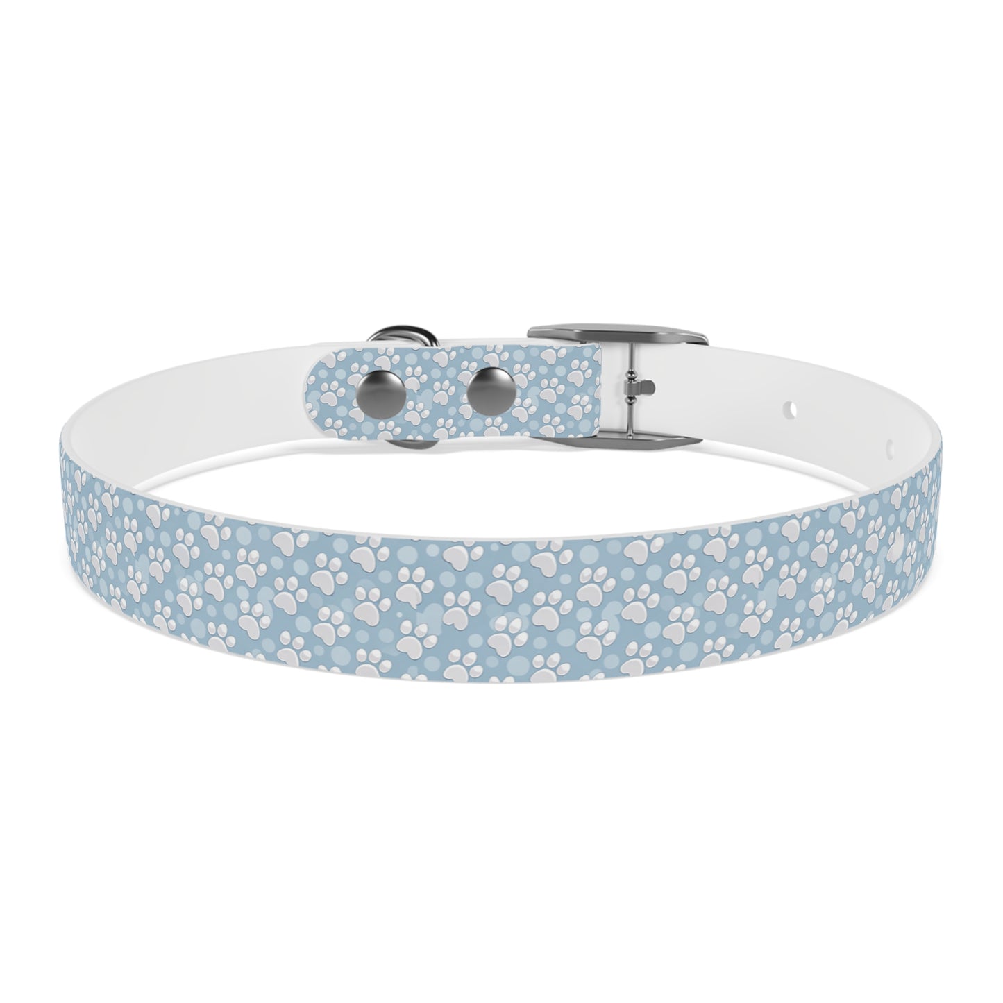 Blue Paw Print Dog Collar
