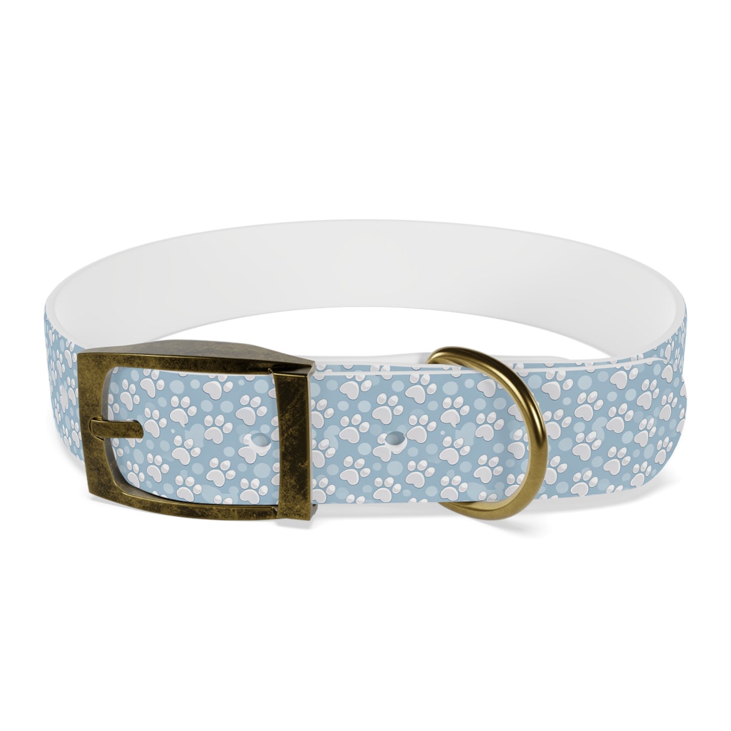 Blue Paw Print Dog Collar