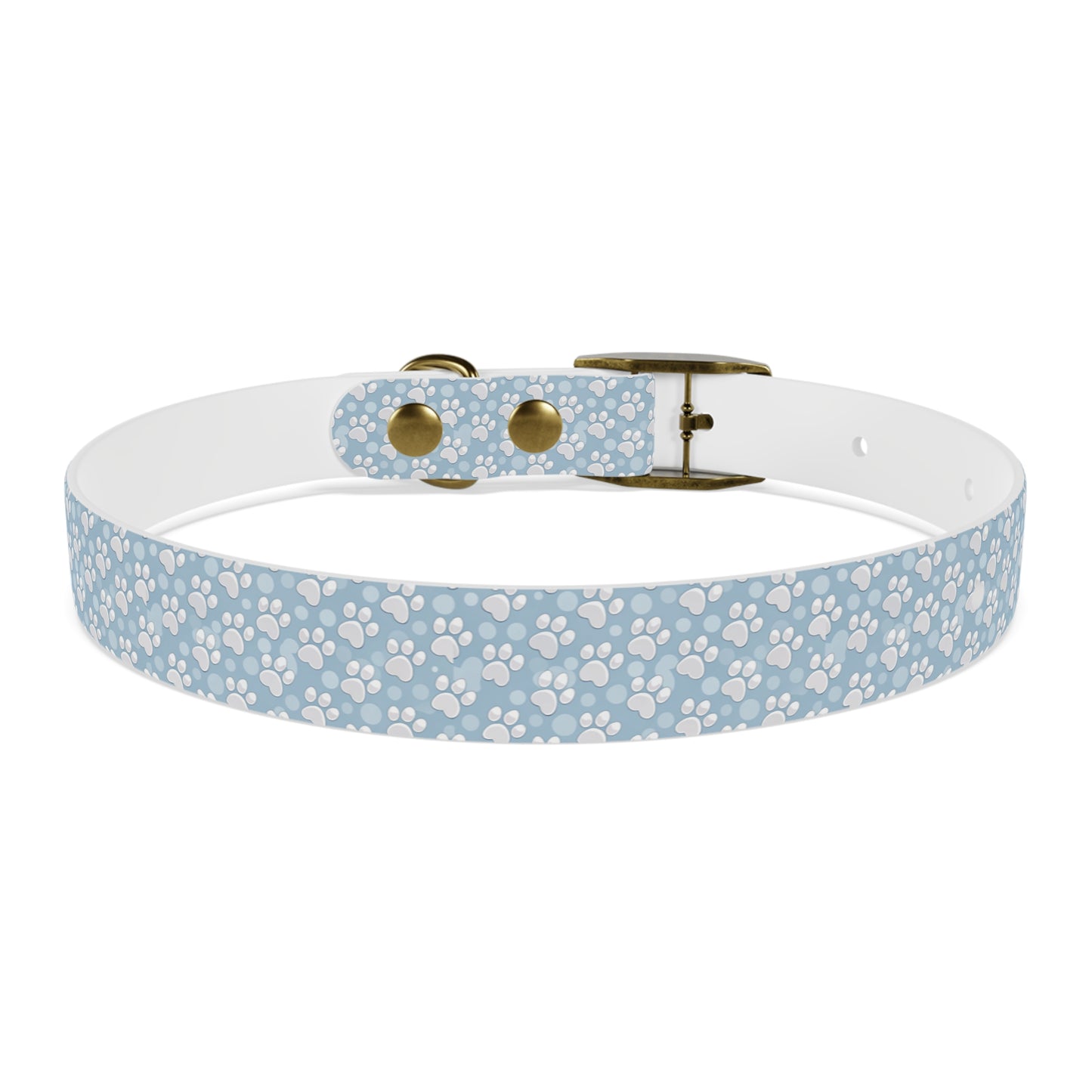 Blue Paw Print Dog Collar
