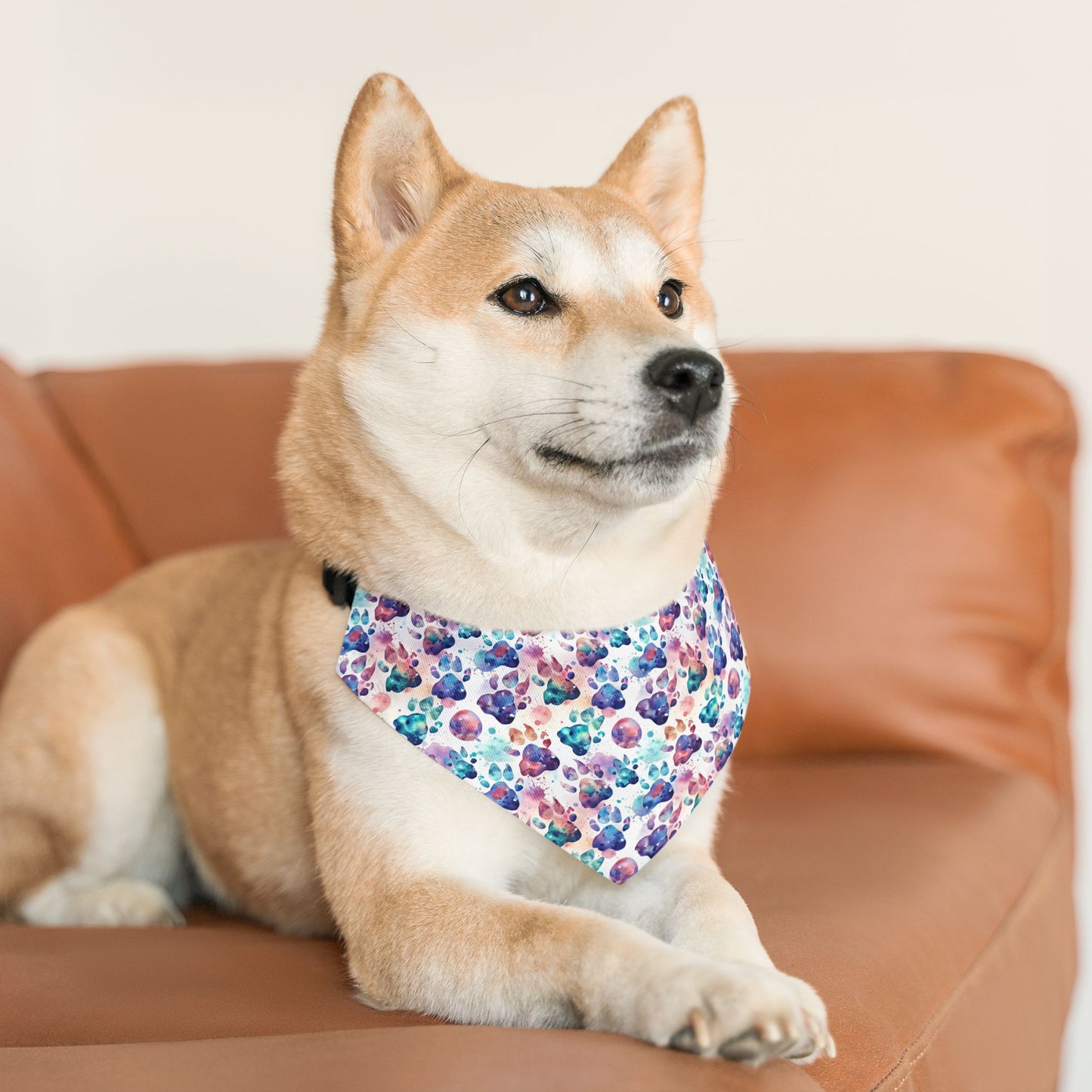Floral Watercolor Pet Bandana Collar