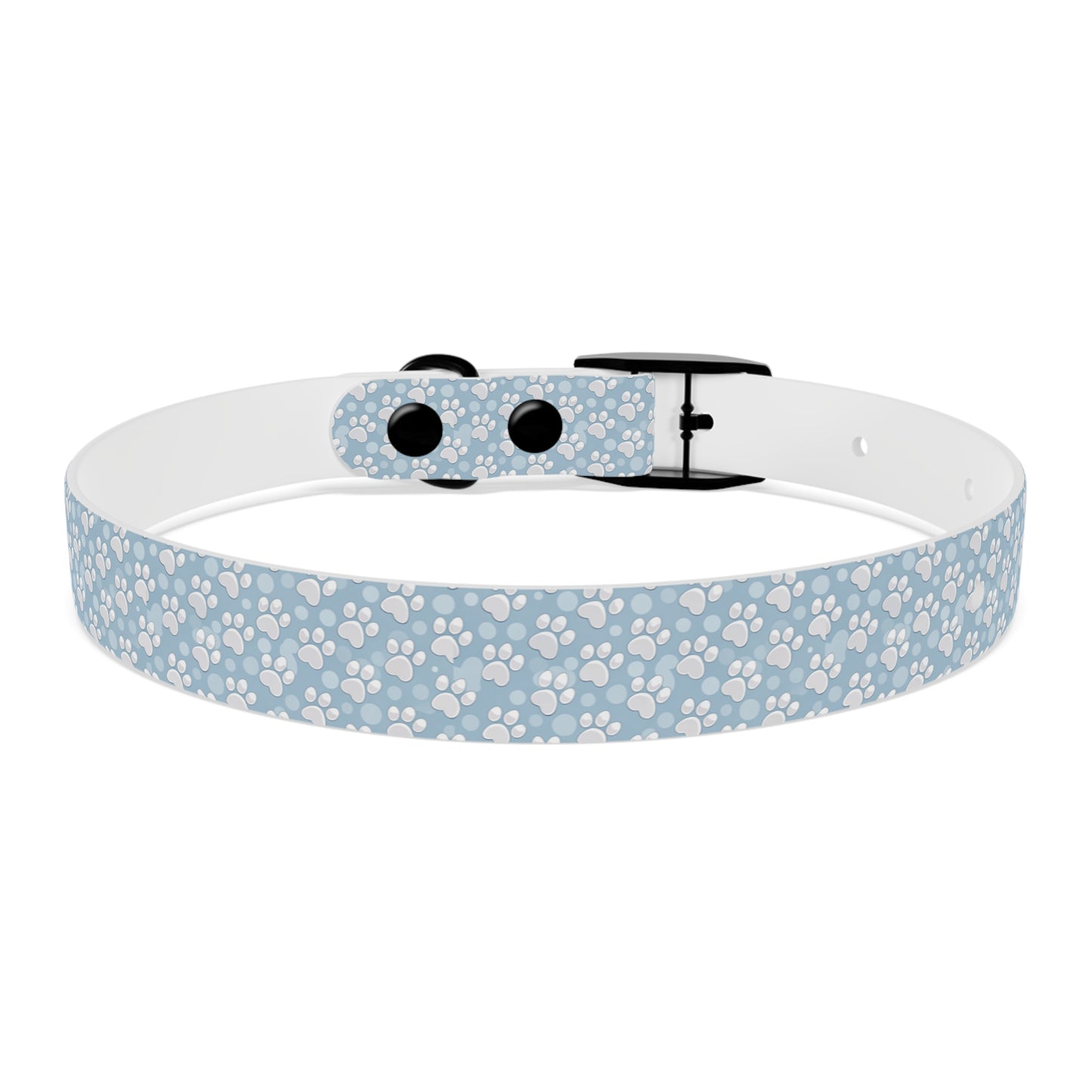Blue Paw Print Dog Collar