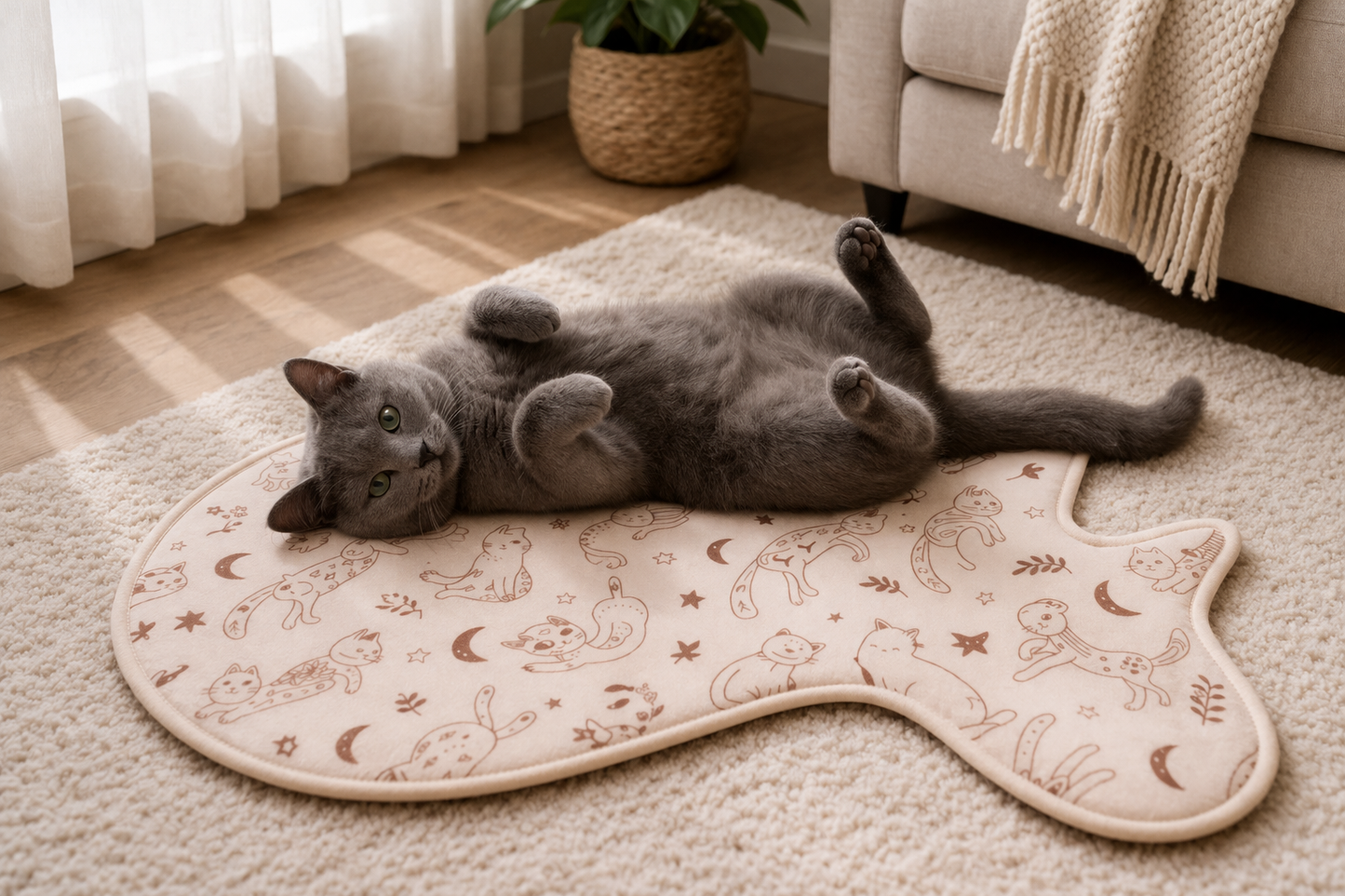 Cat Pattern Pet Feeding Mat