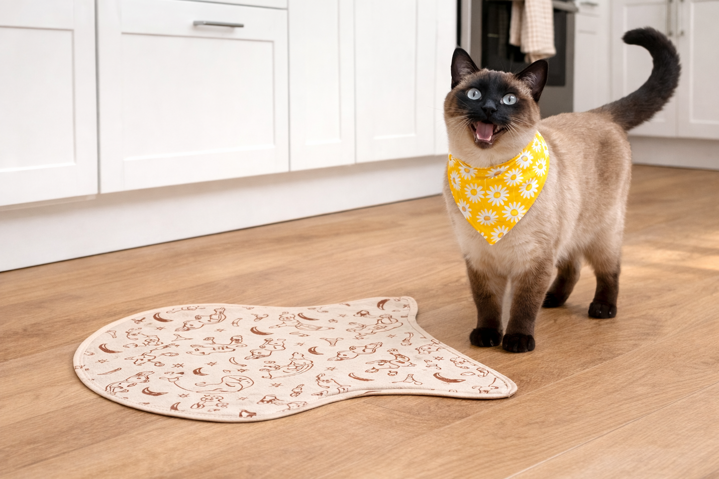 Cat Pattern Pet Feeding Mat