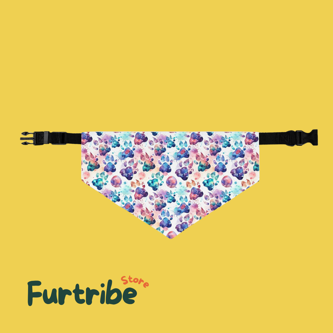 Floral Watercolor Pet Bandana Collar