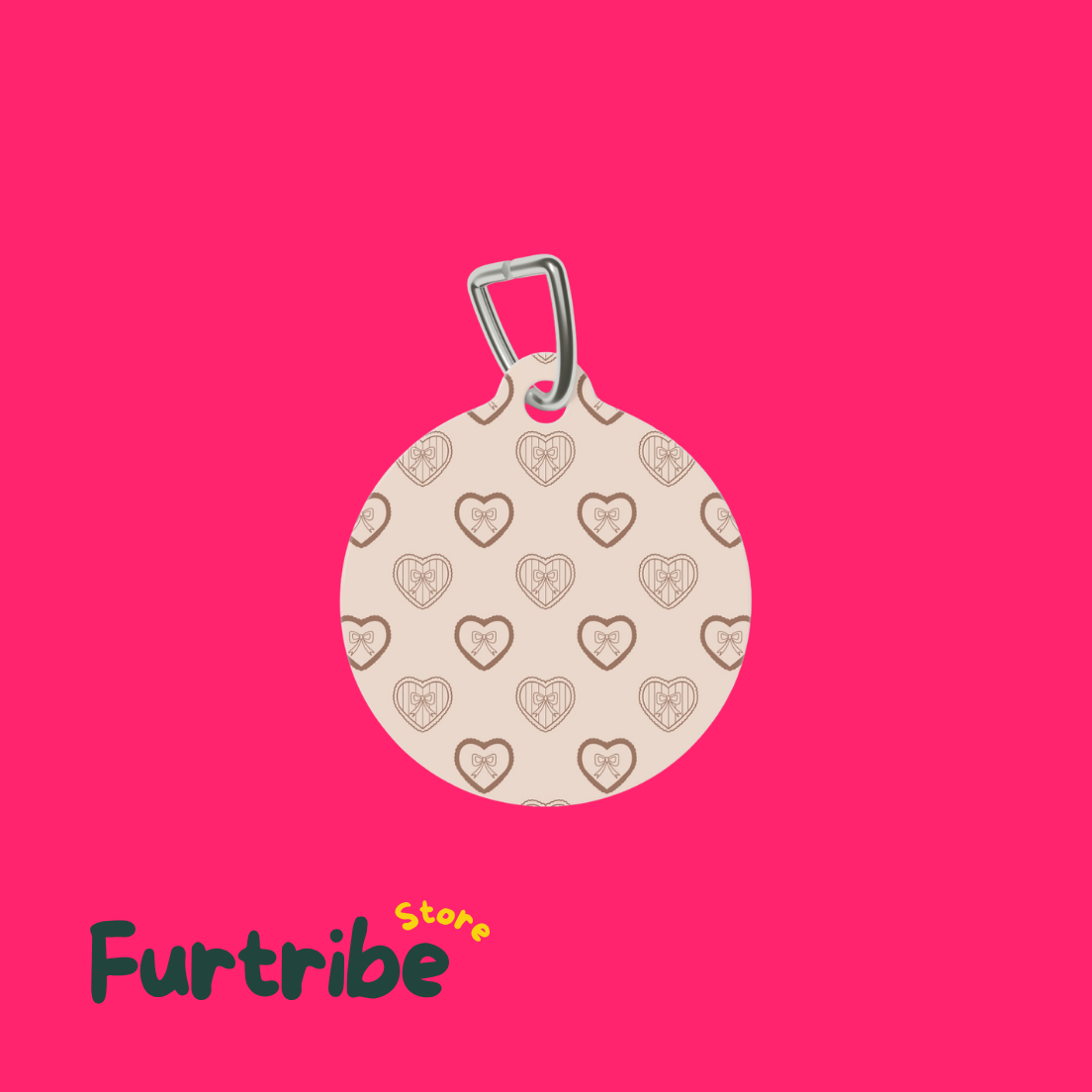 Heart Pattern Pet Tag